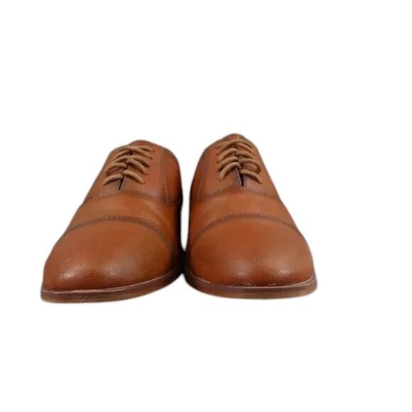 Report Shoes Mens 9 Oxfords Cap Toe Dress Formal Dominic Fashion Classic Brown